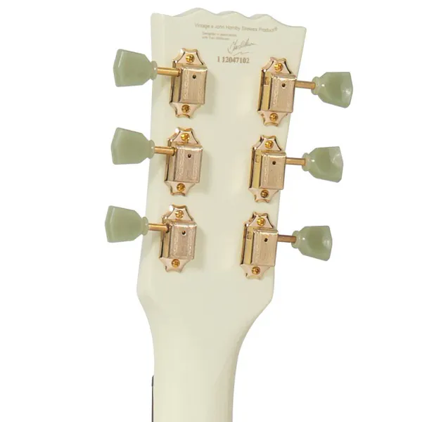 Vintage VS6 ReIssued Electric Guitar ~ Vintage White/Gold Hardware