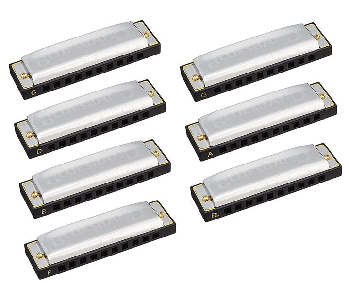 Hohner Blues Band 7 pcs. Harmonica Set (C,D,E,F,G,A,Bb Munnspillpakke